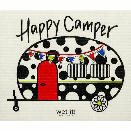 DENDESIGNS Super Absorb Happy Camper Wet-It Cloth DE3310888